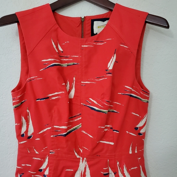 Anthropologie Maeve Berru Poplin Flare Dress 4 - Picture 3 of 11